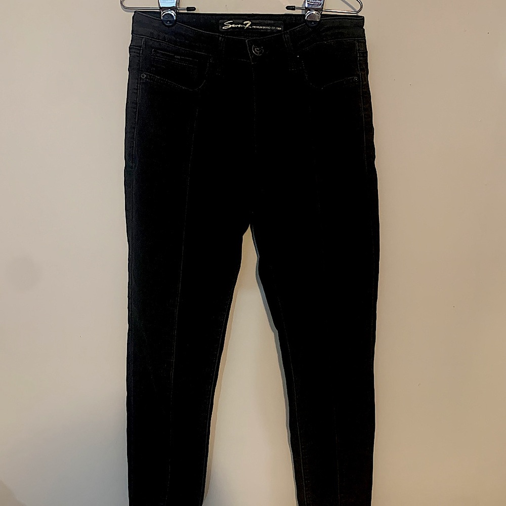 Seven for Mankind Womens Black Distressed Jeans size 8